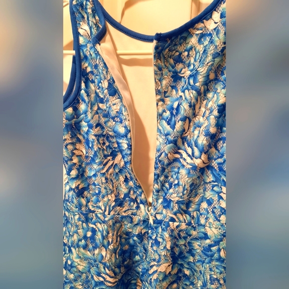 Special Occasion by Marmellata Blue/White Sleeveless Polyester Dress size 10 - Picture 5 of 11